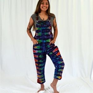 Tie dye overalls handmade size 12